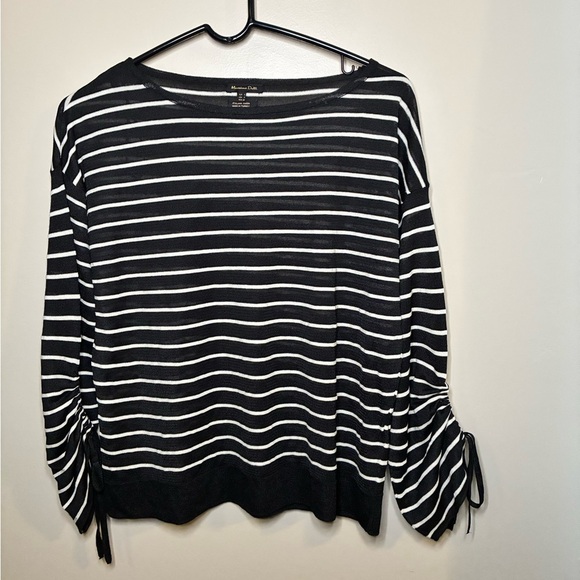 MASSIMO DUTTI Jumper Size Small Relaxed Fit Striped Blouse Nautical Designer - Picture 1 of 9